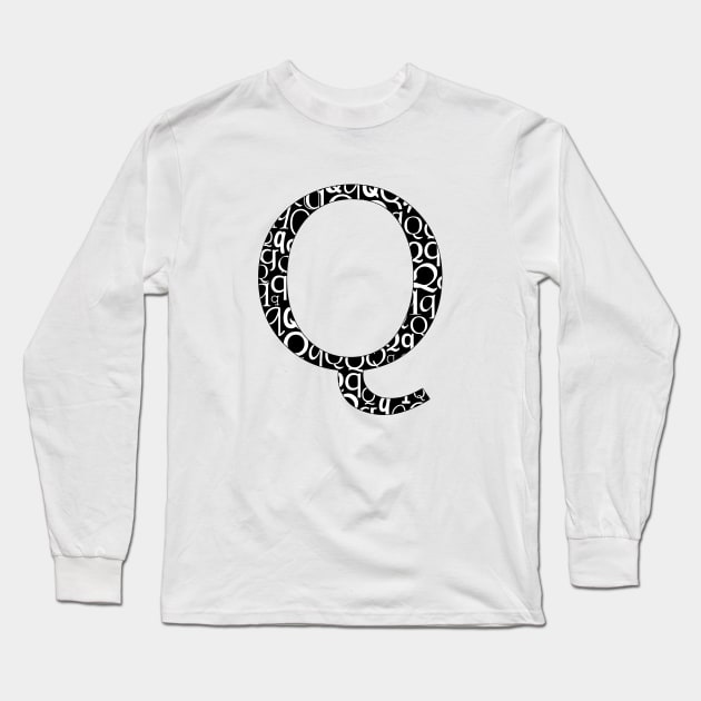 Q Filled - Typography Long Sleeve T-Shirt by gillianembers